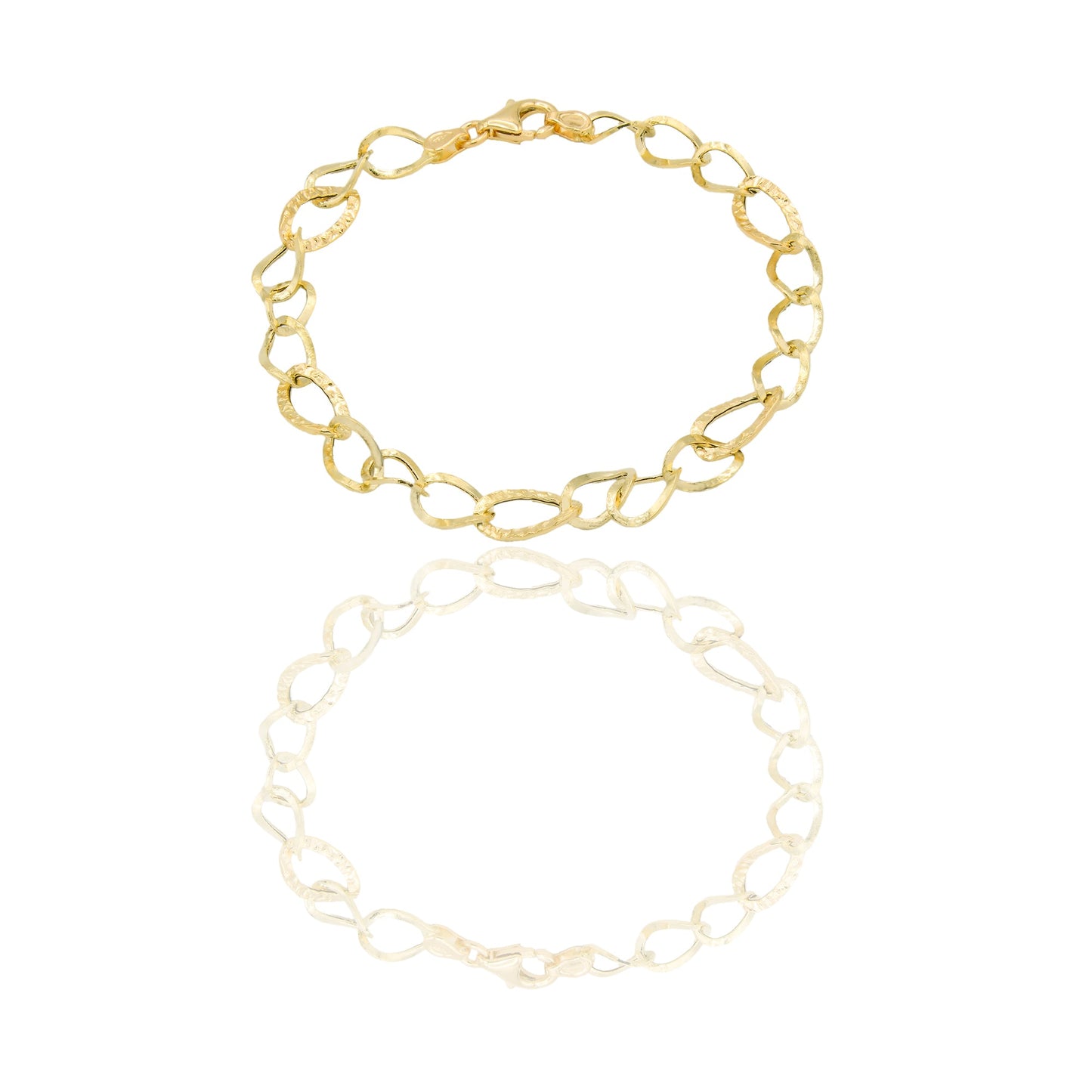 Bracciali Oro Giallo Oro 18 carati maglie fantasia Solo oro 20cm x 0,6cm