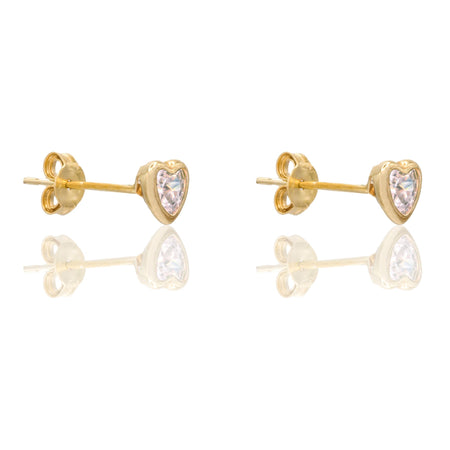 ORECCHINI DONNA PUNTO LUCE CONTORNO CUORE