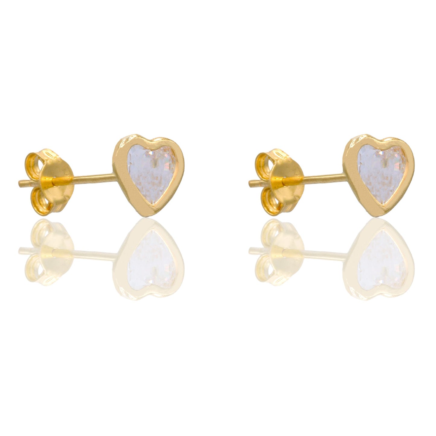 ORECCHINI DONNA PUNTO LUCE CONTORNO CUORE