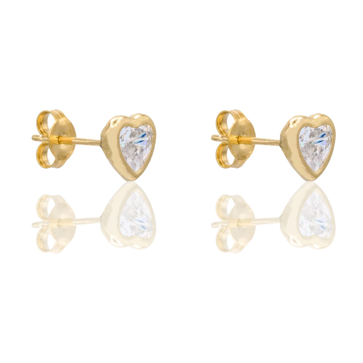 ORECCHINI DONNA PUNTO LUCE CONTORNO CUORE