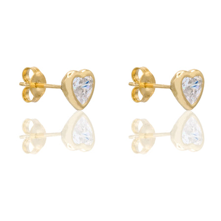 ORECCHINI DONNA PUNTO LUCE CONTORNO CUORE