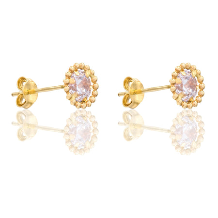 ORECCHINI DONNA PUNTO LUCE CONTORNO PALLINATO