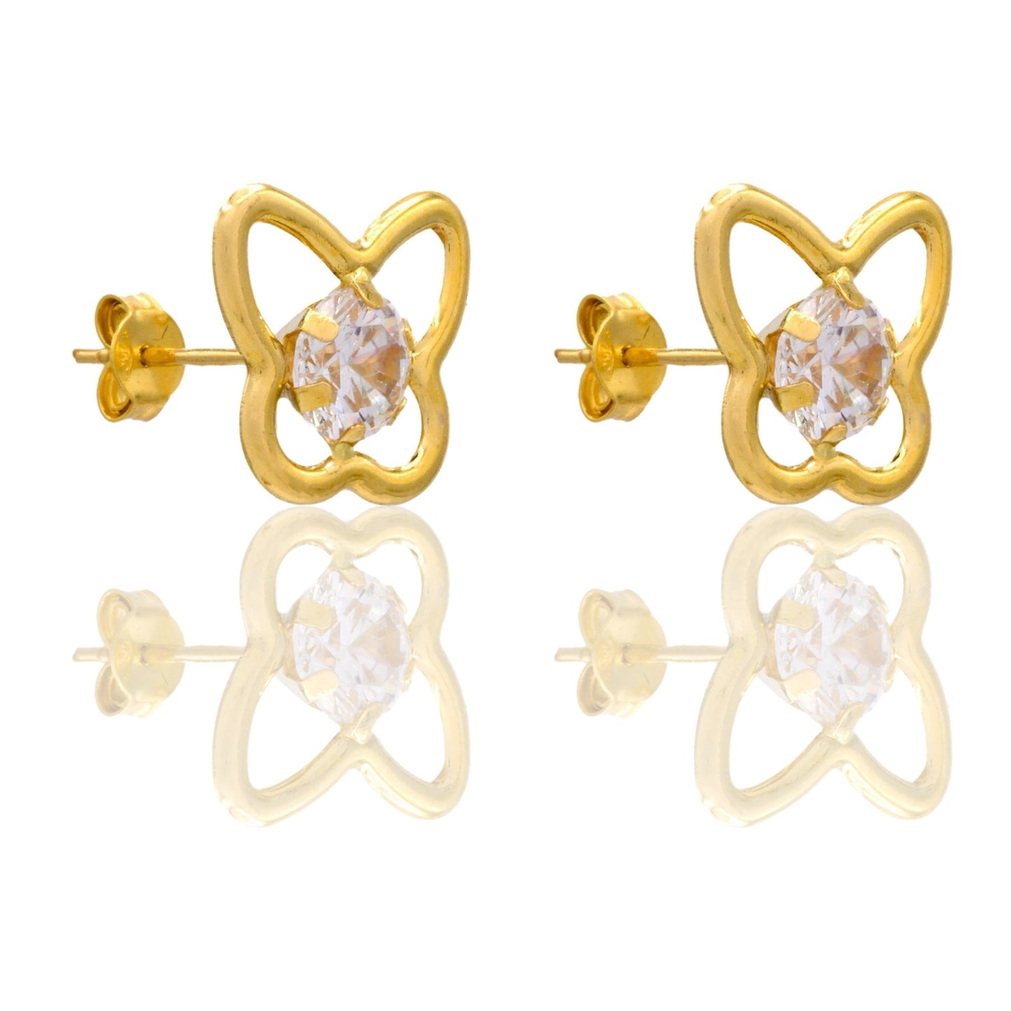 ORECCHINI DONNA PUNTO LUCE CONTORNO FARFALLA