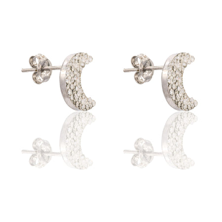 ORECCHINI DONNA LUNA ZIRCONATA A LOBO