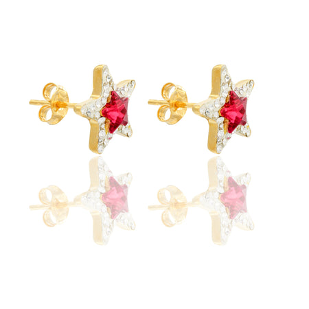 ORECCHINI DONNA STELLA PIETRA CENTRALE E CONTORNO