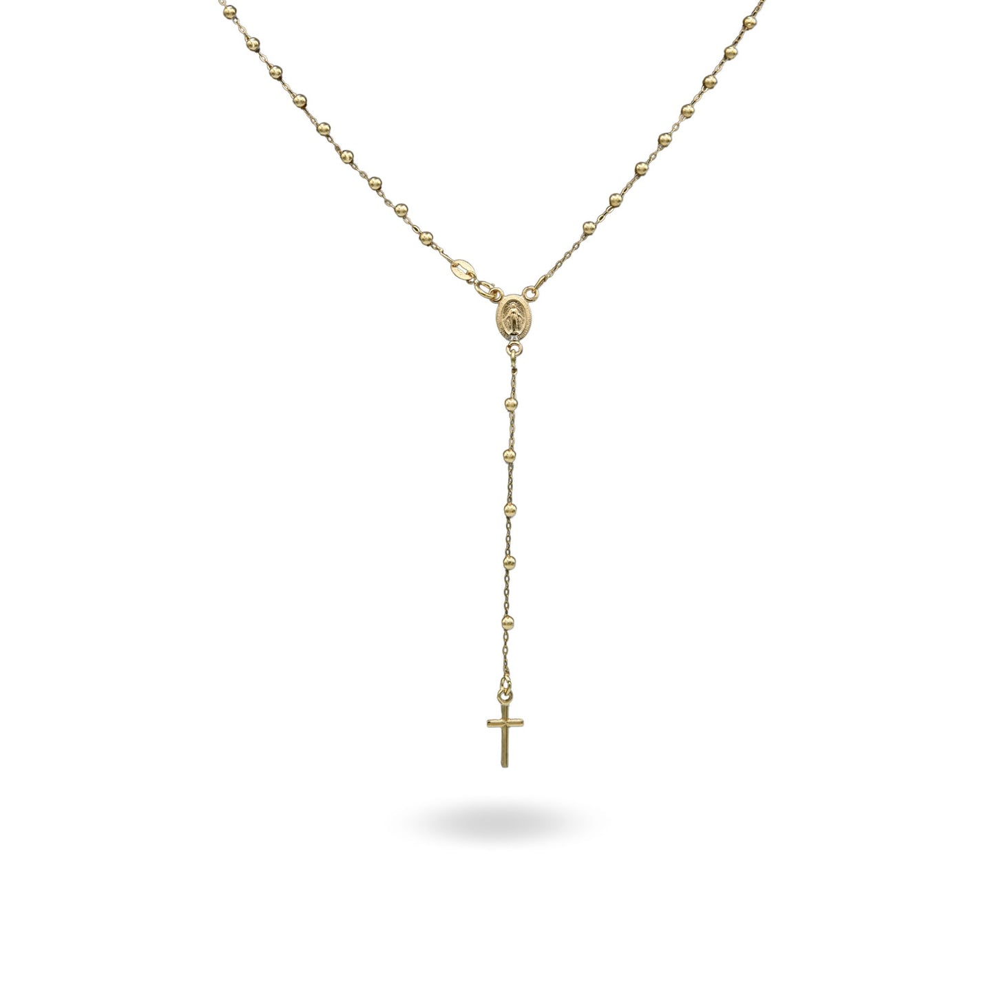Collana Oro Giallo Oro 18 carati Rosario Pendente Solo Oro