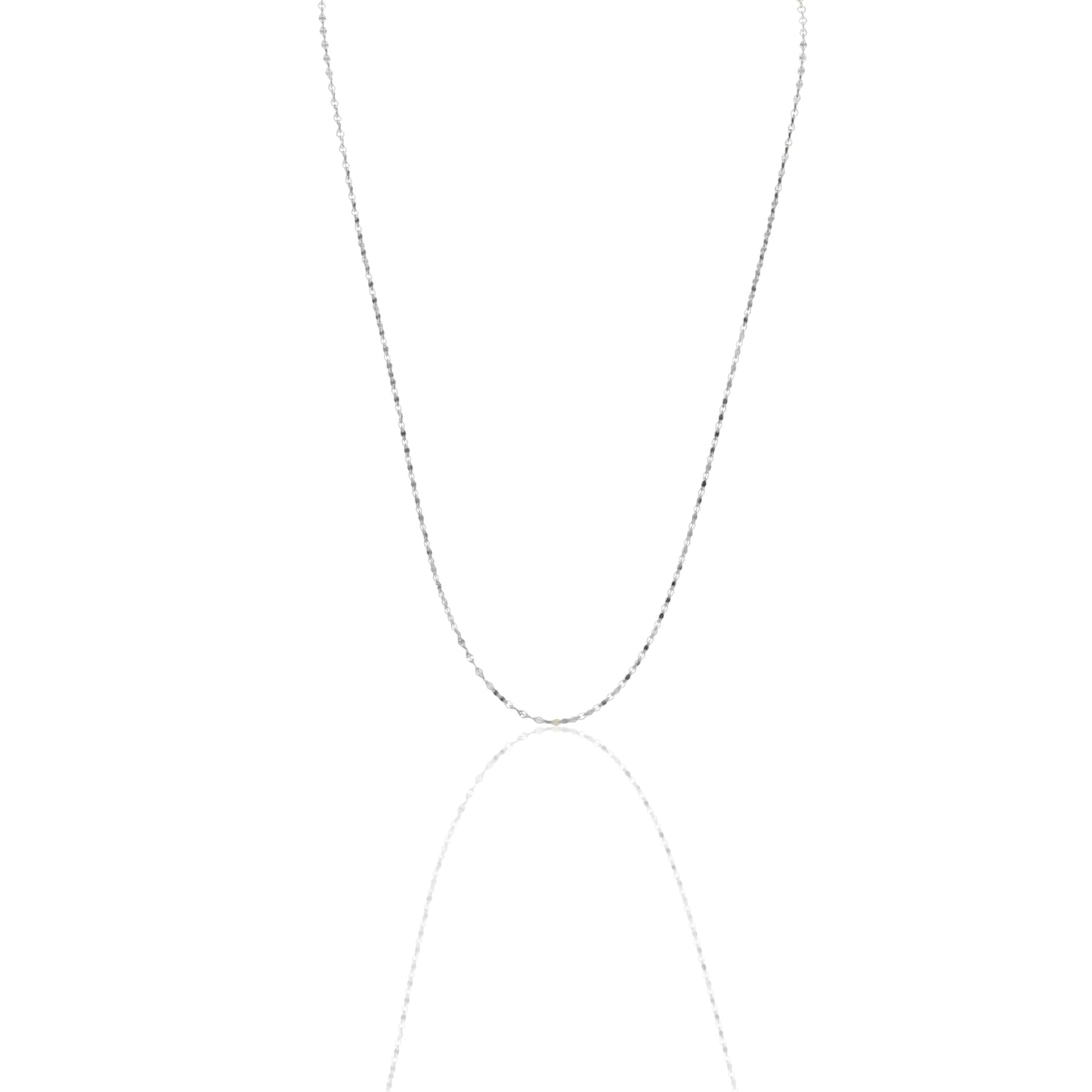 Collana Oro Bianco Oro 18 carati Elica Solo Oro cm.45