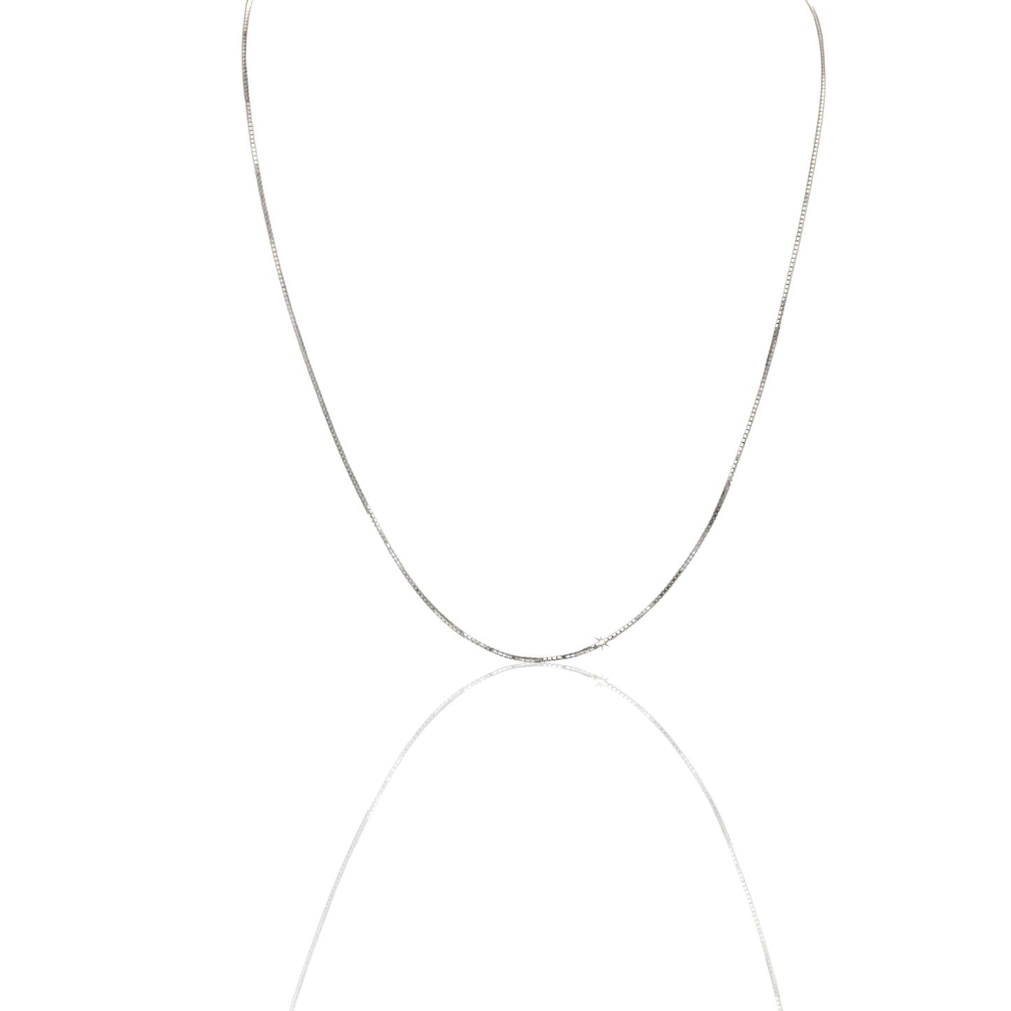 Collana Oro Bianco Oro 18 carati Veneziana Solo Oro cm.45