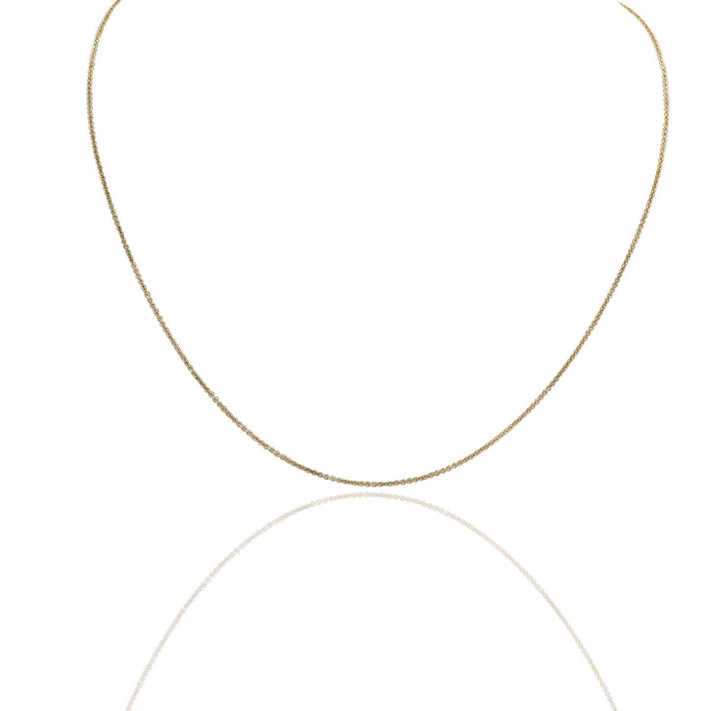 Collana Oro Giallo Oro 18 carati Catenina A Maglia Rolo' Solo Oro cm.60