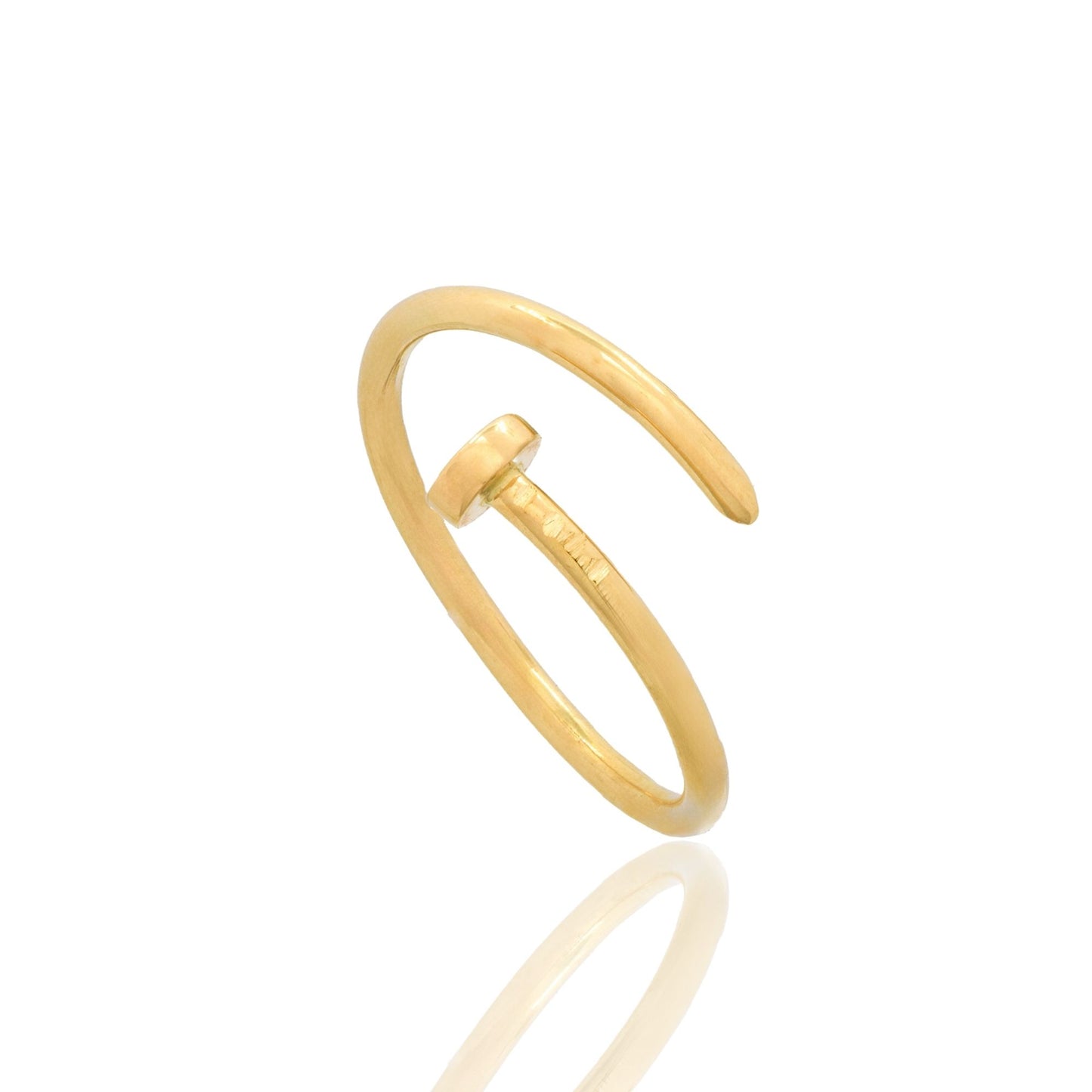 ANELLO DONNA RIGIDO FLEX CHIODO CANNA TONDA SOTTILE
