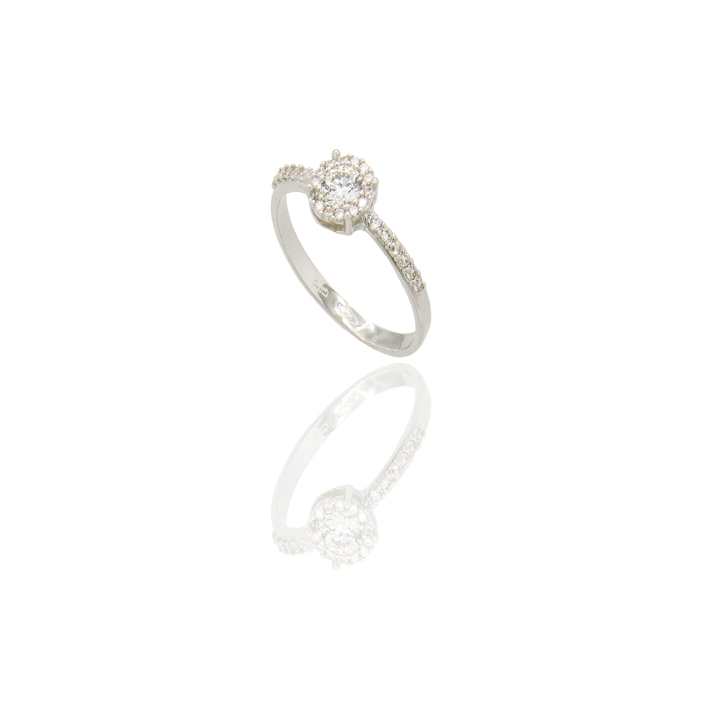 ANELLO DONNA MAGIC CENTRO E CONTORNO PAVE