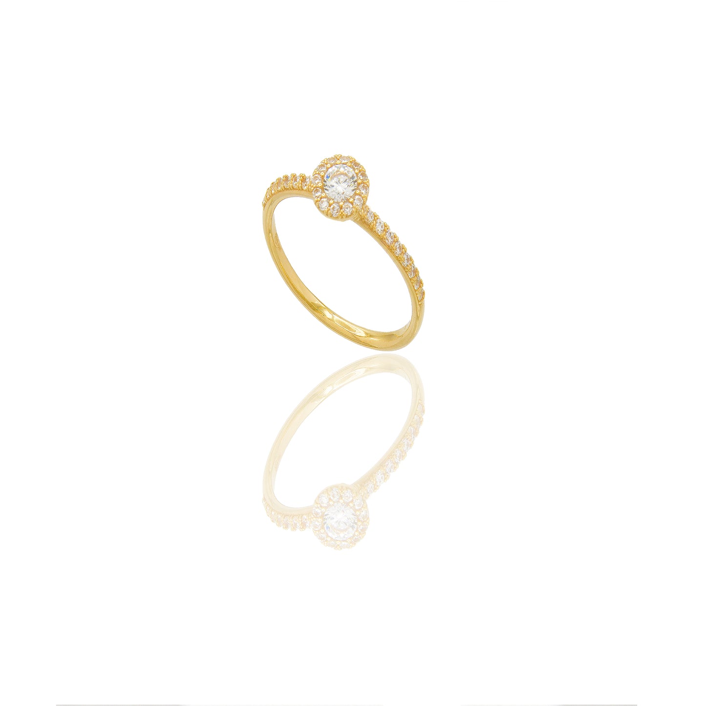 ANELLO DONNA MAGIC CENTRO E CONTORNO PAVE