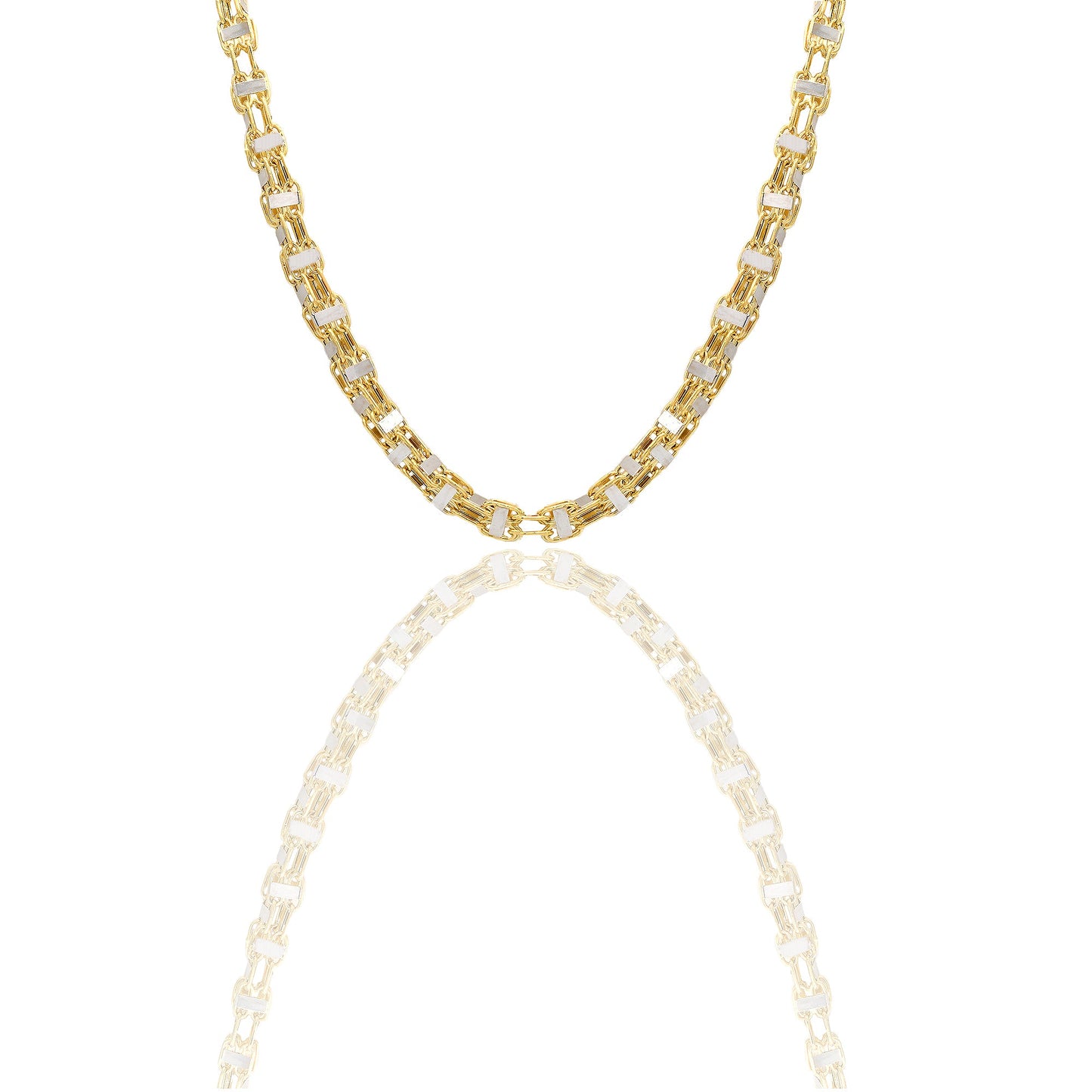 Collane Oro Giallo, Oro Bianco Microfusione Zirconi Bianchi 70 cm