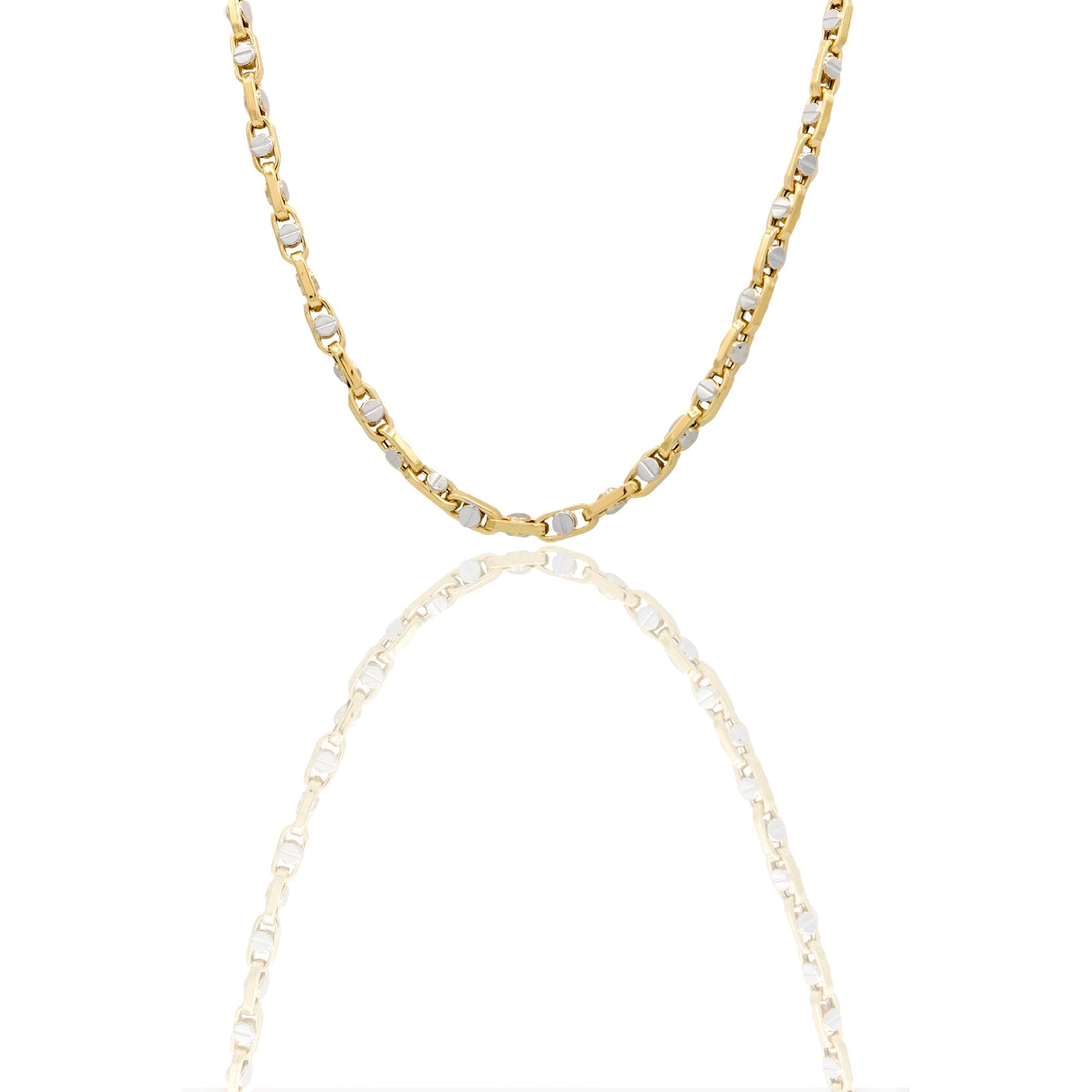 Collane Oro Giallo, Oro Bianco canna flex Solo Oro 70 cm