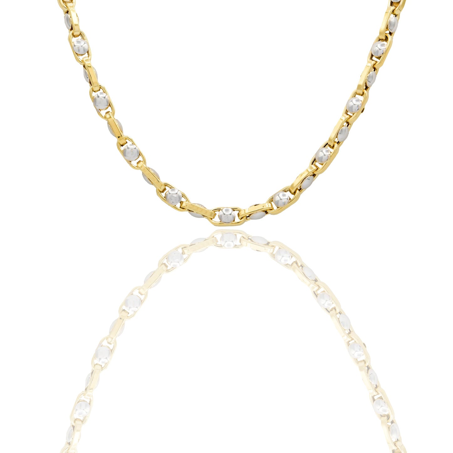 Collane Oro Giallo, Oro Bianco canna flex Solo Oro 70 cm