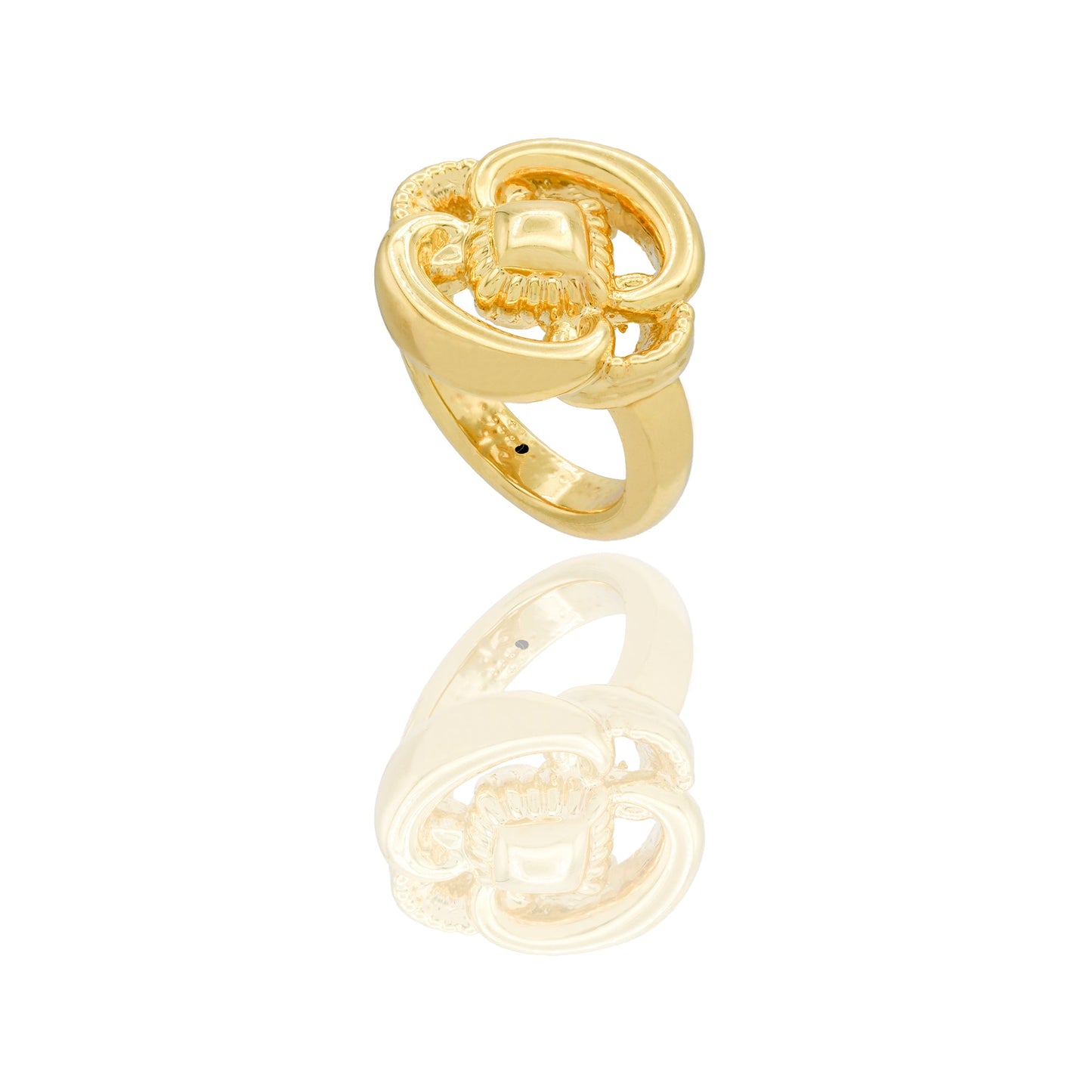 Anelli Oro Giallo Elettroformato Solo Oro spessore gambo 4 mm. lunghezza 2,3 cm larghezza 2,1 cm.