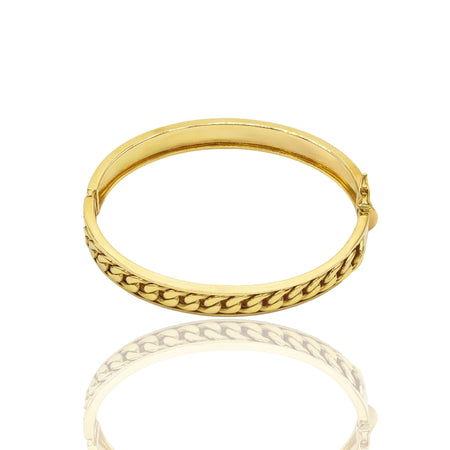 Bracciale Oro Giallo Oro 18 carati Rigido Lucido Con Groumette Solo Oro diam. int. 7