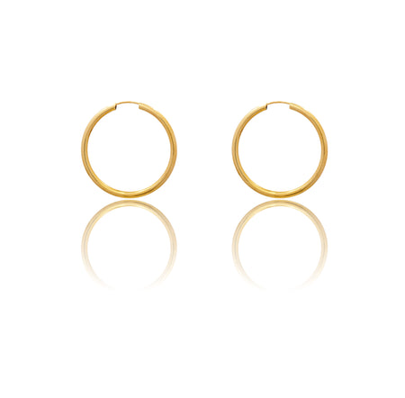 Orecchini Oro Giallo Oro 18 carati Cerchio Chiusura A Scomparsa  Solo Oro  Spessore mm 2 diametro interno cm.3