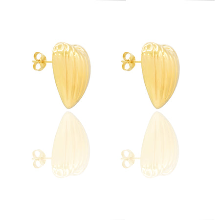 ORECCHINI DONNA CUORE RIGATO ELETTROFORMATI