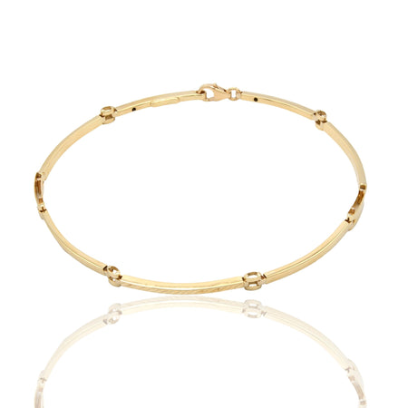 Bracciali Oro Giallo Oro 18 carati Targhe Sottili Solo Oro cm. 19,5