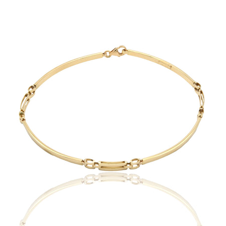 Bracciali Oro Giallo Oro 18 carati Targhe Sottili Solo Oro cm. 19,5