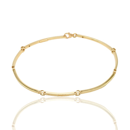 Bracciali Oro Giallo Oro 18 carati Targhe Sottili Solo Oro cm. 19,5