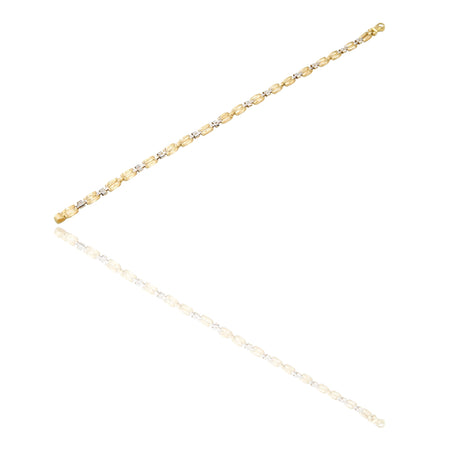 Bracciali Oro Giallo, Oro Bianco Maglia, scatolato  Solo Oro cm. 21