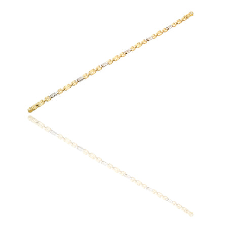 Bracciali Oro Giallo, Oro Bianco Maglia, scatolato  Solo Oro cm. 20,5