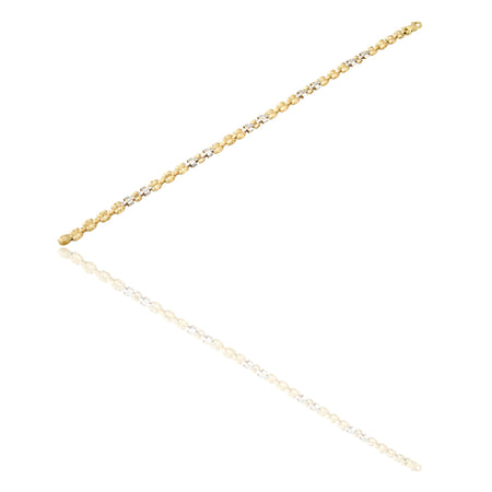 Bracciali Oro Giallo, Oro Bianco Maglia, scatolato  Solo Oro cm. 20,5