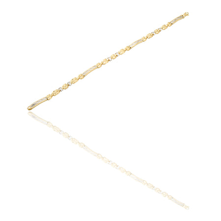 Bracciali Oro Giallo, Oro Bianco Maglia, scatolato  Solo Oro cm. 21