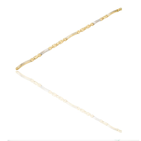 Bracciali Oro Giallo, Oro Bianco Maglia, scatolato  Solo Oro cm. 20,5