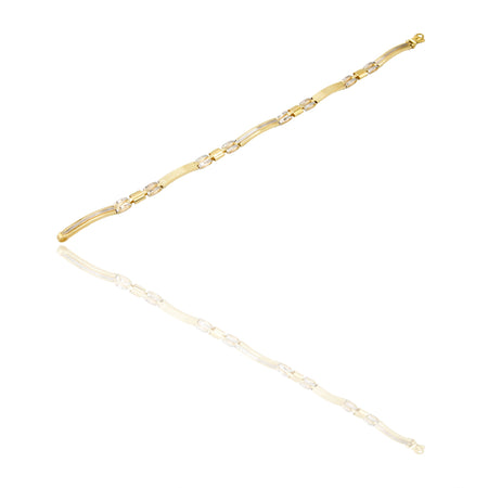 Bracciali Oro Giallo, Oro Bianco Maglia, scatolato  Solo Oro cm. 20,5