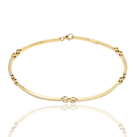 Bracciali Oro Giallo Oro 18 carati Targhe Sottili Solo Oro cm. 19,5