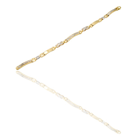 Bracciali Oro Giallo, Oro Bianco Maglia, scatolato  Solo Oro cm. 21