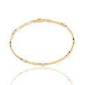 Bracciale Oro Giallo Oro Bianco Oro 18 carati Targhe Alternate Solo Oro