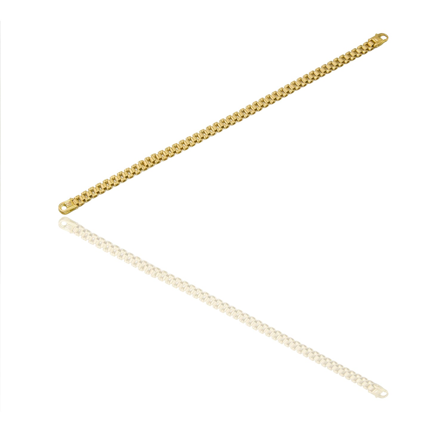 Bracciali Oro Giallo Oro 18 carati maglia morbida Solo oro 20,5cm x 0,6cm