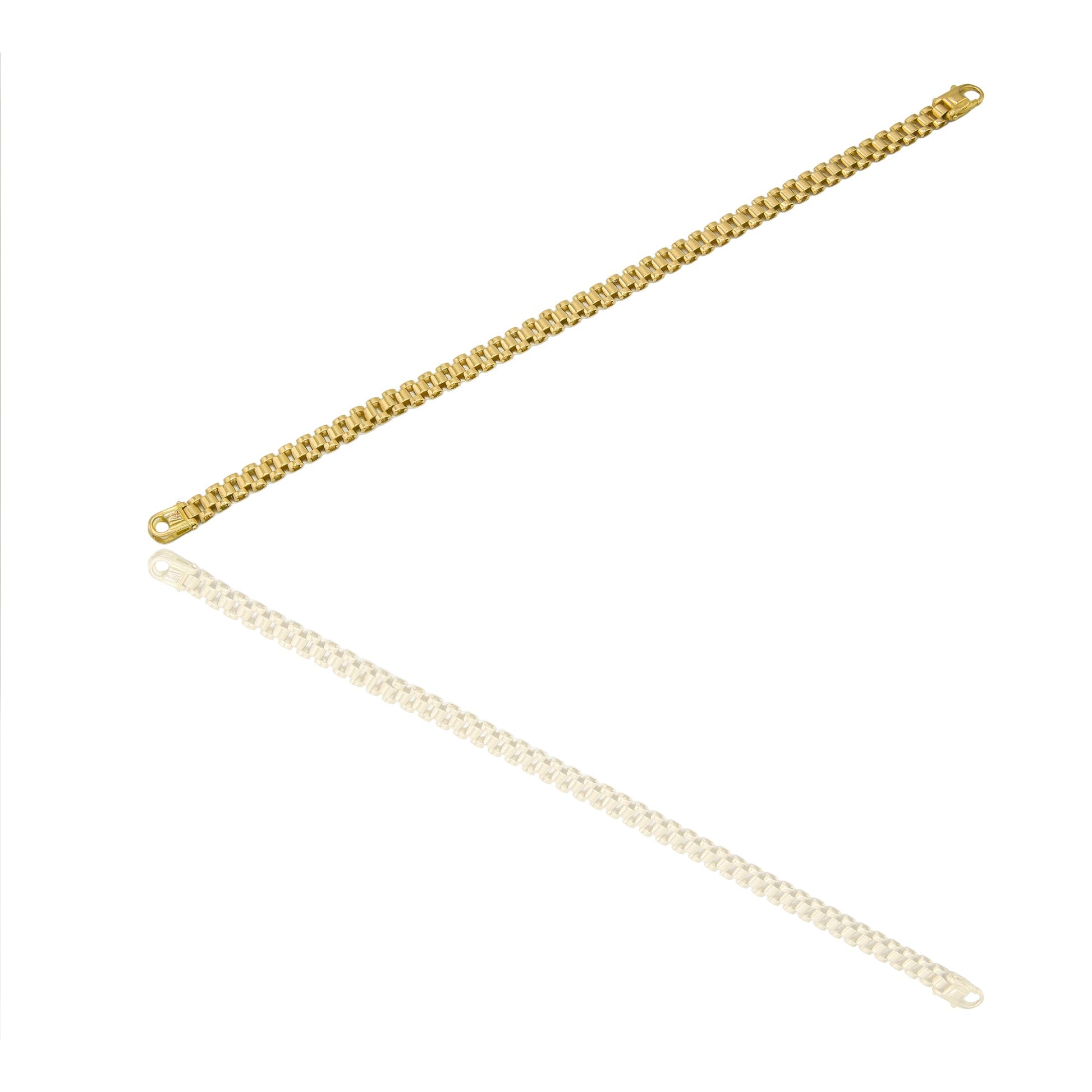 Bracciali Oro Giallo Oro 18 carati maglia morbida Solo oro 20,5cm x 0,6cm