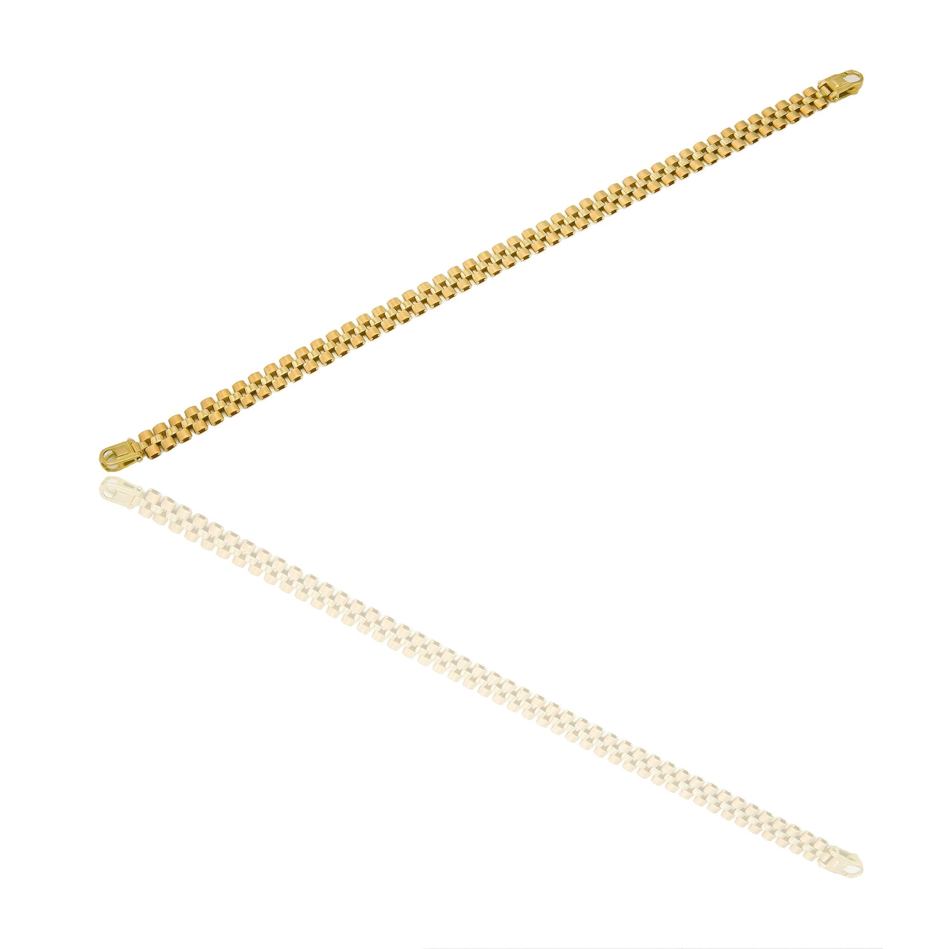 Bracciali Oro Giallo Oro 18 carati maglia morbida Solo oro 21cm x 0,7cm