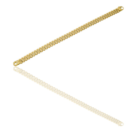 Bracciali Oro Giallo Oro 18 carati maglia morbida Solo oro 21,5 cm x 0,9cm