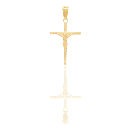 Ciondoli Oro Giallo Oro 18 carati Croce con Cristo Solo oro 3,4 cm x 1,8cm