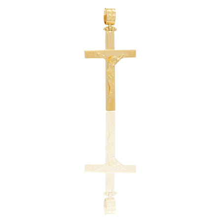 Ciondoli Oro Giallo Oro 18 carati Croce con Cristo stilizzato diamanatato Solo oro 3,7cm x 1,8cm