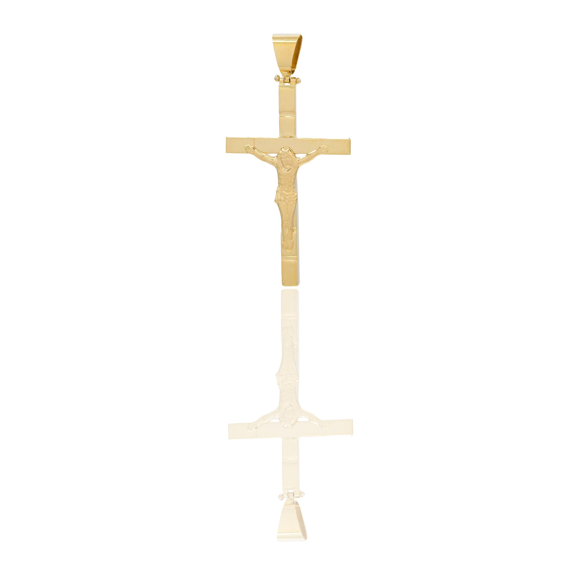 Ciondoli Oro Giallo Oro 18 carati Croce con Cristo Solo oro 5,6cm x 2,8 cm