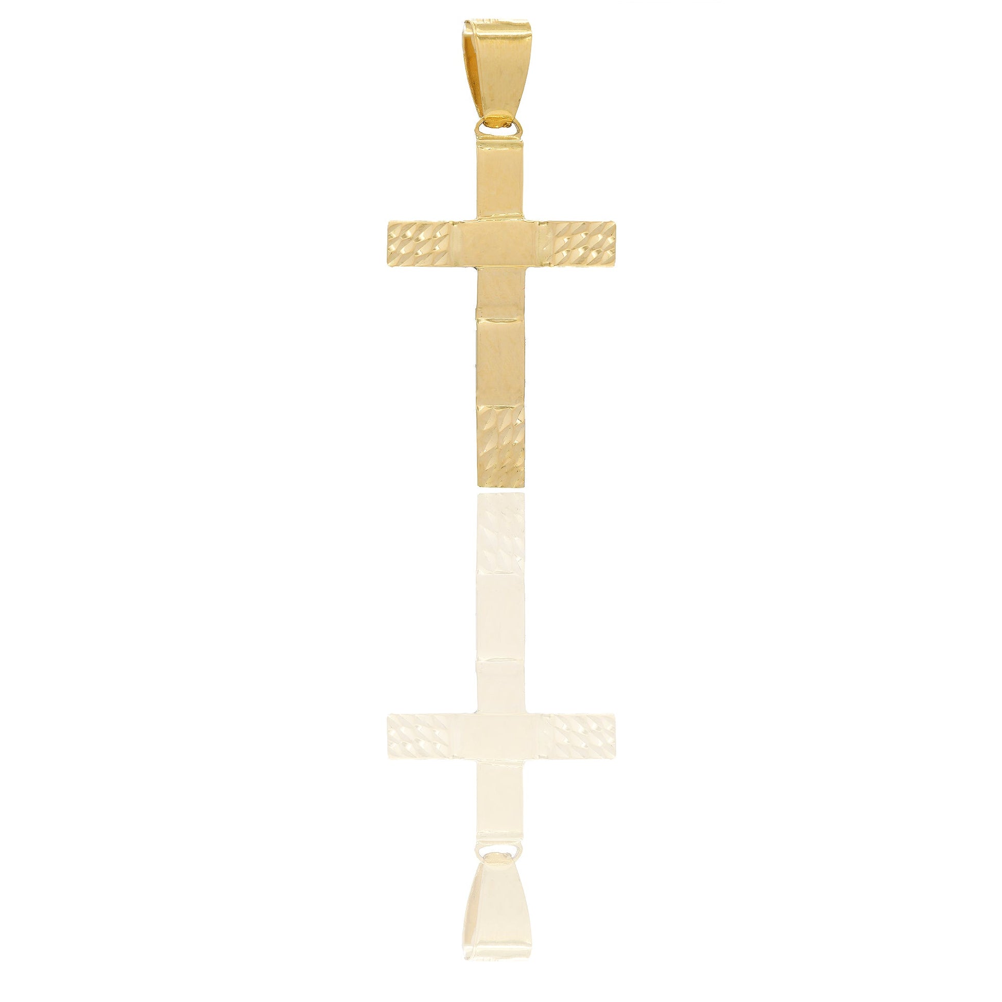 Ciondoli Oro Giallo Oro 18 carati Croce con Cristo diamantata Solo oro 3,6cm x 1,9 cm