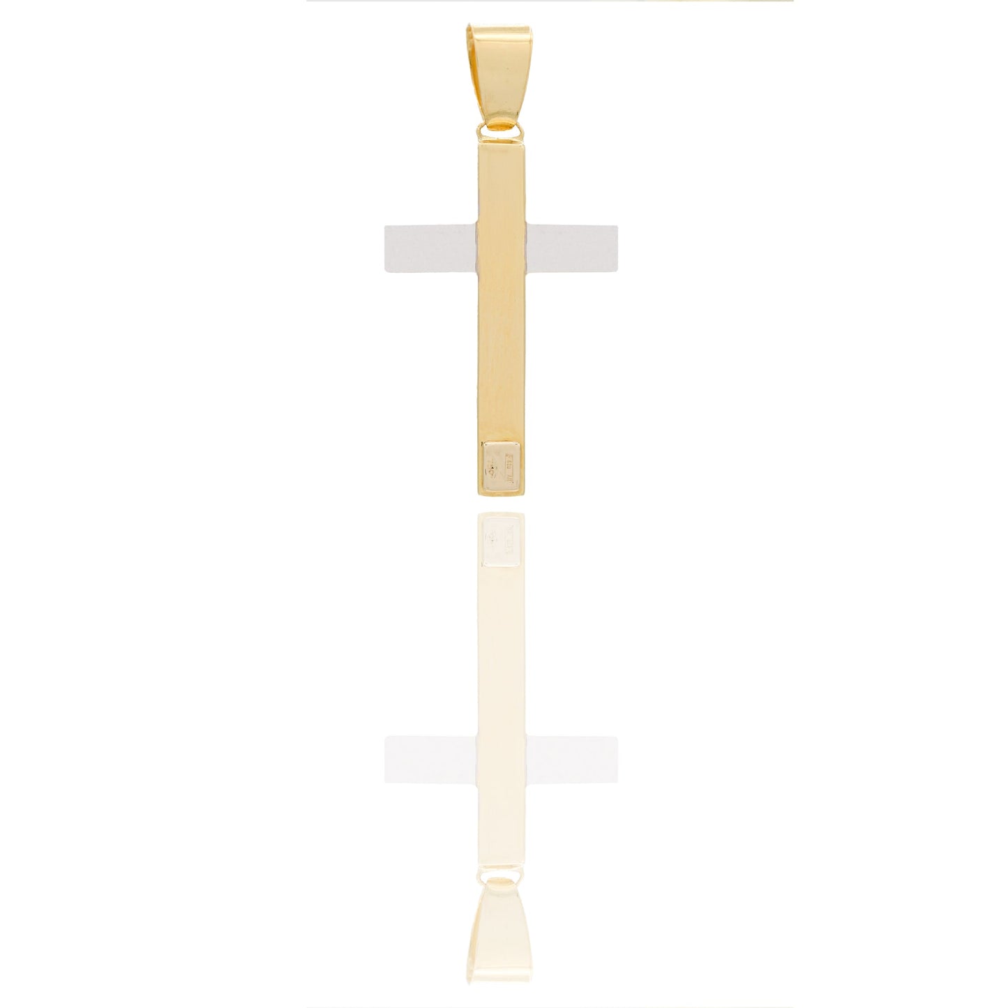 CIONDOLO CROCE CON CRISTO MARTELLATA