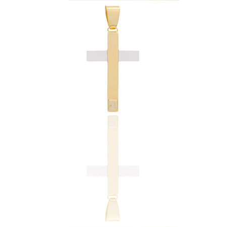 CIONDOLO CROCE CON CRISTO MARTELLATA