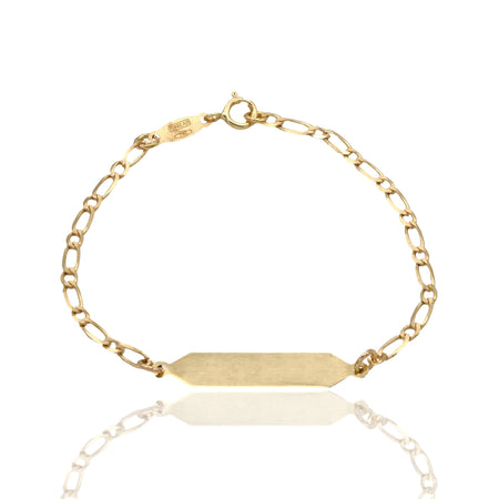Bracciale Oro Giallo Oro 18 carati Baby Targa Solo Oro cm. 13,5