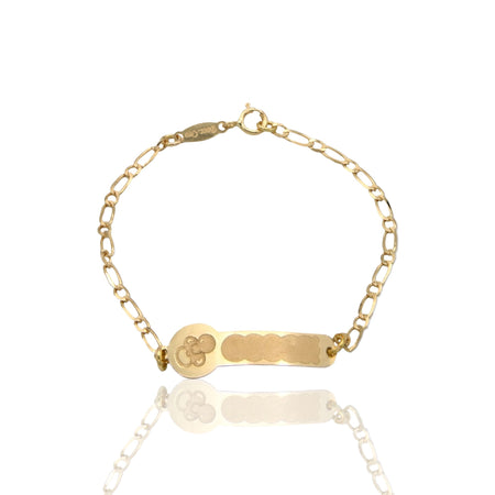 Bracciale Oro Giallo Oro 18 carati  Baby Targa Ciuccio Solo Oro cm. 13