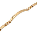 Bracciale Oro Giallo Oro 18 carati Targa Centrale Solo Oro