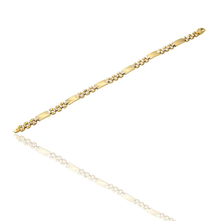 Bracciale Oro Giallo Oro 18 carati Targhetta Piccola Solo Oro
