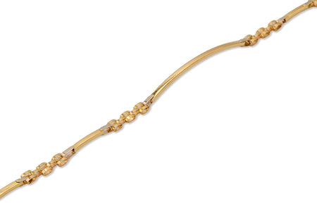 Bracciale Oro Giallo Oro 18 carati Targhetta Sottile Solo Oro